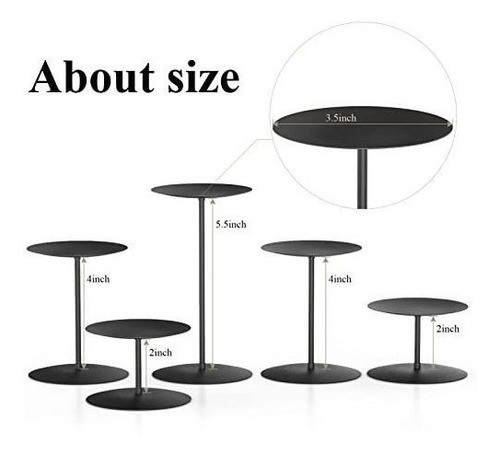 5 Soporte Para Velas Smtyle Con 3 Alturas Negro 1