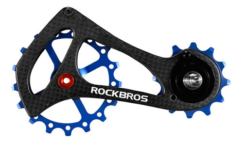 Polea Cambio Trasero Rockbros Carbono Azul - Tecnobox 0
