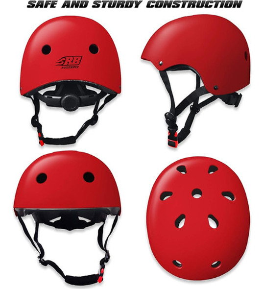 Kids Skateboard Bike Helmet Pads Set Protective Gear De Rude 1