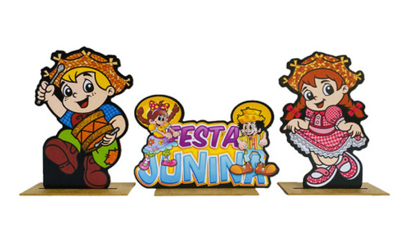 Kit Display De Mesa 6 Peças Para Festa, Festa Junina 2 Mdf 1