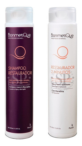Kit Bonmetique Shampoo + Acond. Restaurador 2 Minutos X350ml 0