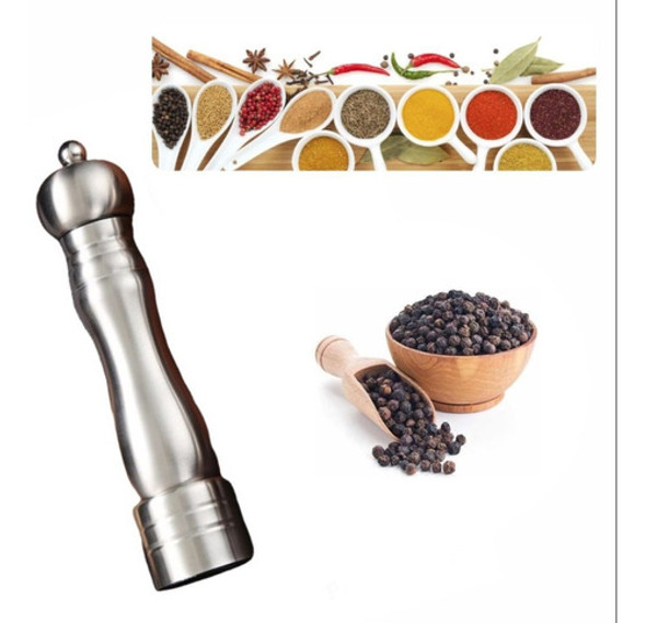 Molinillo Pimentero 27cm Acero Inox Molino Pimienta Salero 0