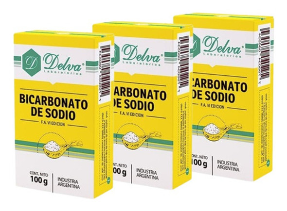 Bicarbonato De Sodio Delva 100g Apto Alimenticio X3uni 0