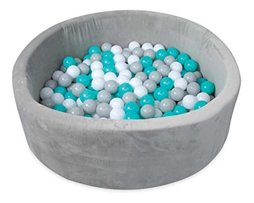 Nuby Velvet Ball Pit, Soft Play Con 200 Bolas De Colores Inc 0