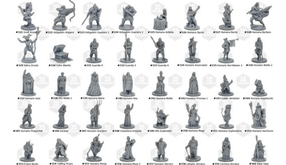 Kit 10 Miniaturas De Rol A Elección (impresion 3d En Resina) 1
