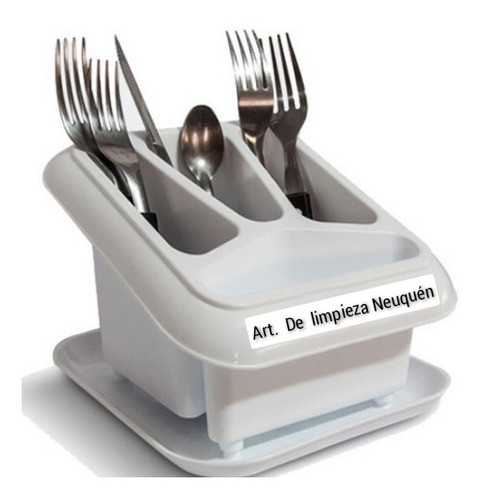 Escurridor De Cubiertos Cubiertero Con Bandeja 0