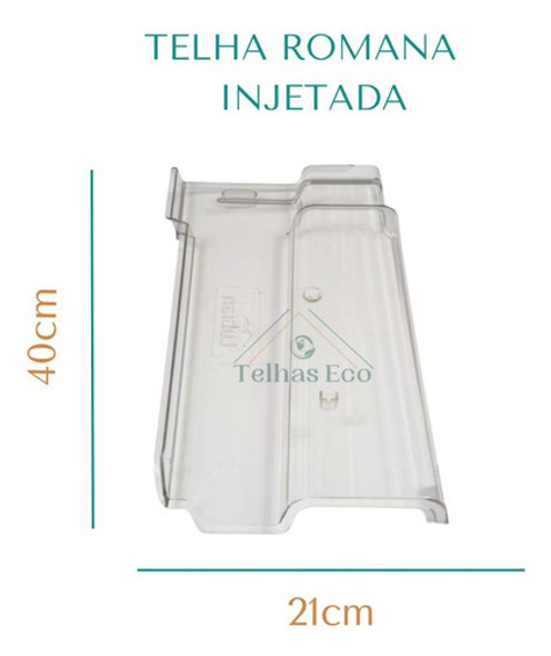 Kit 6 Telhas Romanas Policarbonato Injetada 1