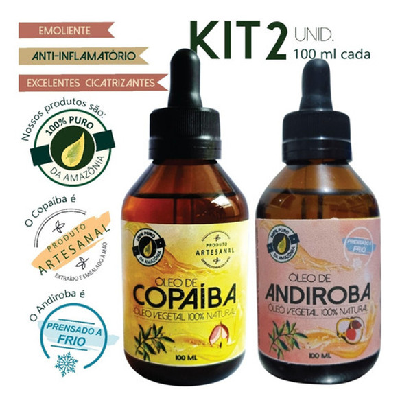Óleo De Copaíba E Andiroba Da Amazônia 100% Puro / 100 Ml 0 Óleo De Copaíba E Andiroba Da Amazônia 100% Puro / 100 Ml 0