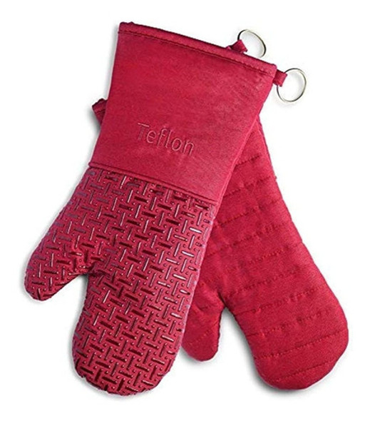 Xlnt Guantes De Cocina Extra Largos (rojo) | Guantes De Coci 0