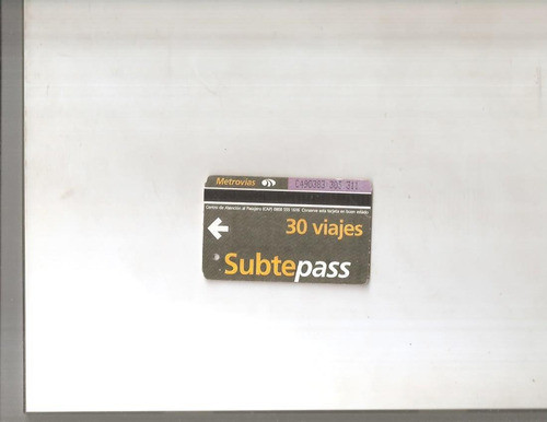 Subtepass Tarjetas 30 Viajes 0