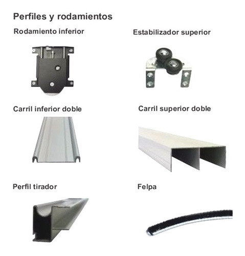 Kit , Frente De Placard Häfele 2 Metros, 2 Hojas 1