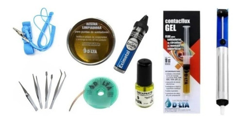 Kit Electrónica Estaño Brusela Antiestatica Resina Malla N°3 0