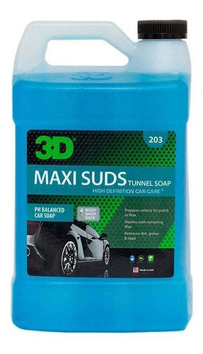 3d Maxi Suds Shampoo Concentrado Ph Neutro 4 Lts Lavaderos 0