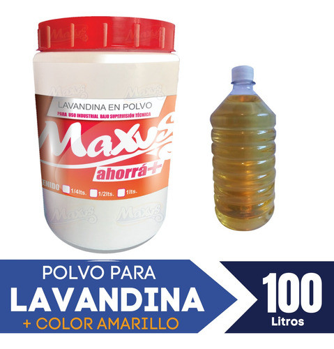 Polvo Concentrado Para  100 Lts Lavandi. + Color Amarillo 0
