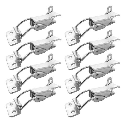 Kit 8 Fecho Rápido De Pressão 3x9,5cm P/ Cadeado Inox Fb3/e2 0