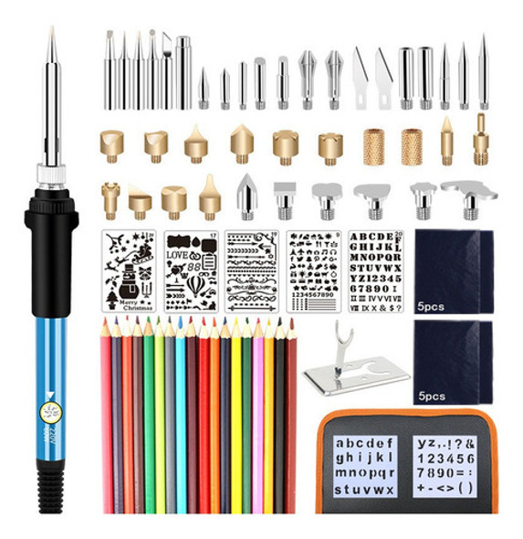 79pcs Máquina De Pirografia Ferramenta De Queima De Madeira 0