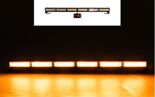 Baliza Barra Led 24 Watts 12v 24v Seguridad Nl812cob-6 Ambar 1