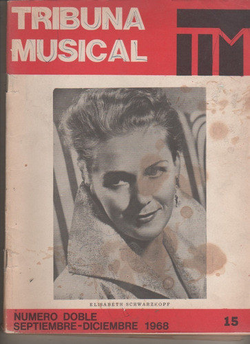 Antigua Revista* Tribuna Musical * Nº 15 Año 1968 0