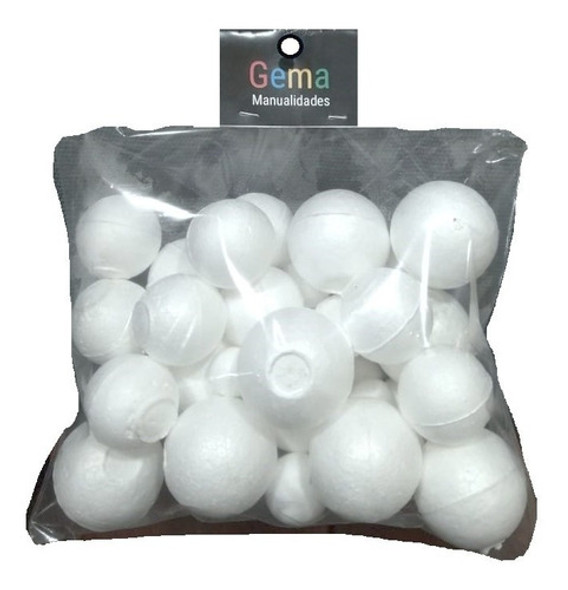 Esfera De Telgopor Bochas Tergopol Combo N°2-3-4-5cm 10u C/u 0