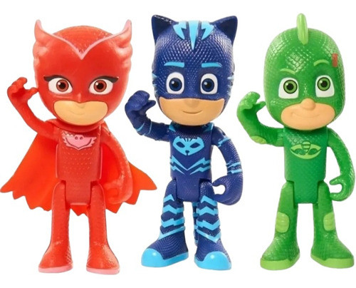 Héroes En Pijama Muñecos Gecko,catboy Owlet Set Pjmasks X3 1