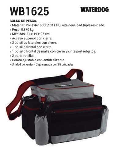 Bolso De Pesca Waterdog Wb 1625 Nautica Camping Aire Libre 1