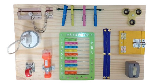 Painel Sensorial Montessori Brinquedo Educativo Criança 1