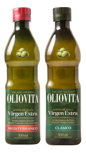 Combo Aceite De Oliva Mediterraneo + Clásico Oliovita Pet 0