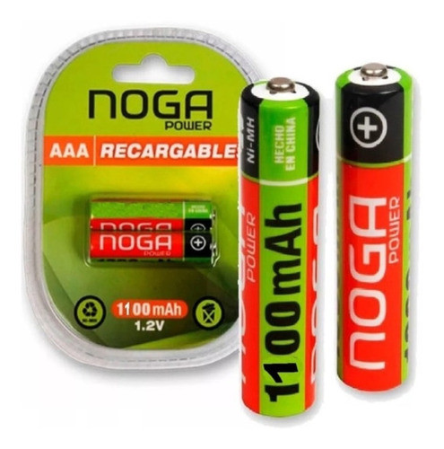 Blister 2 Pilas Aaa Noga 1100 Mha Recargables 0