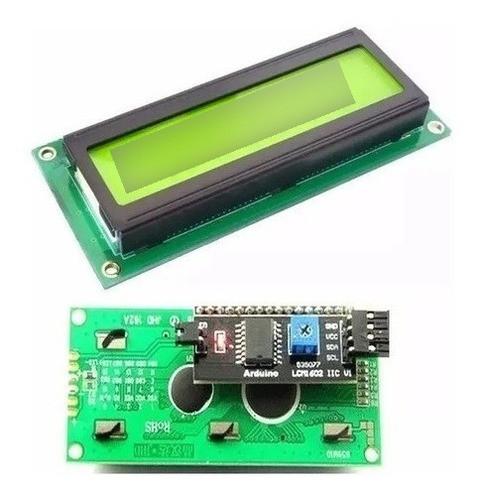 Display Lcd 16x2 1602 C/ Back Verd + Modulo I2c Pic Arduino 1