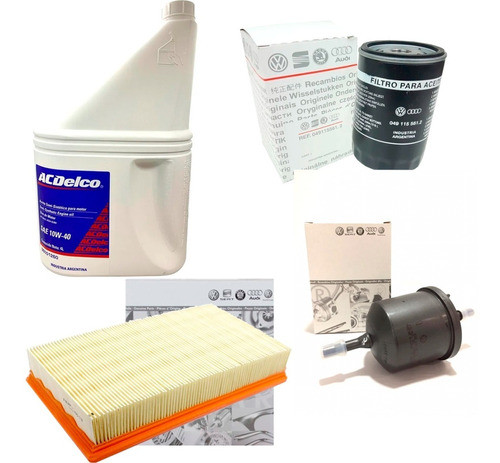 Kit 3 Filtros + 10w40 Vw Gol Power 1.6 2003 2004 2005 0