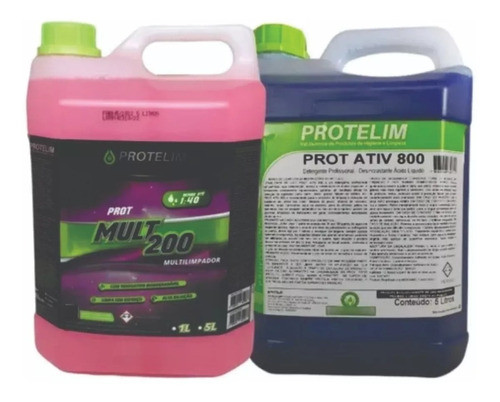 Kit Casadinha Protelim Mult 200 Alcalino + Ativ 800 Acido 5l 0