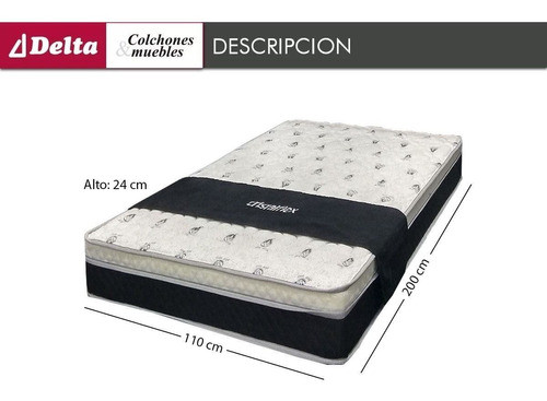 Colchon 1 Plaza Y Media D60 Medida Especial 110x200cm 1