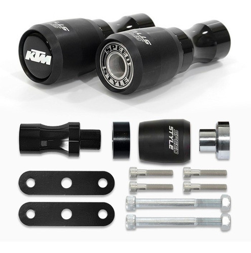 Slider Dianteiro Speed Style Ktm Duke 390 Preto Fosco 0