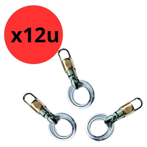 Llaveros X12 Metal Doble Anillos Gancho Souvenir Regalo 1