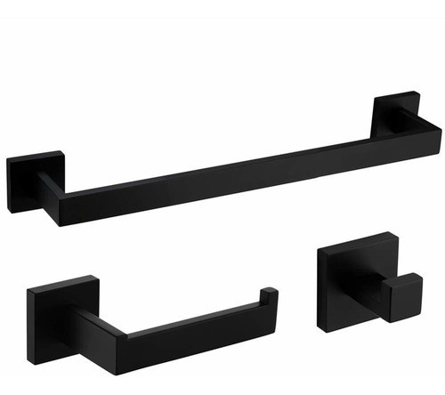 Set De 3 Accesorios Para Baño Negro Mate Velimax -7gwp8fwz 0