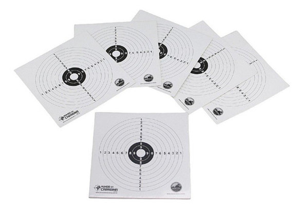 Alvo Descartável Carabinas Pistolas 17x17 Padrão Cbte 50und 0
