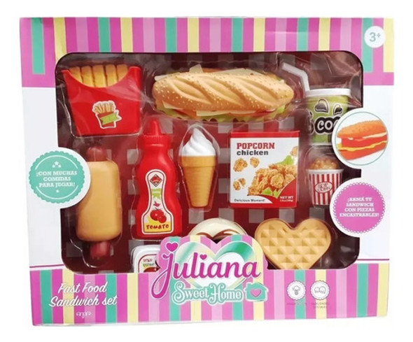 Set Juliana Comida Fast Food Sandwich Sweet Home Tun Tuni 1 Set Juliana Comida Fast Food Sandwich Sweet Home Tun Tuni 1