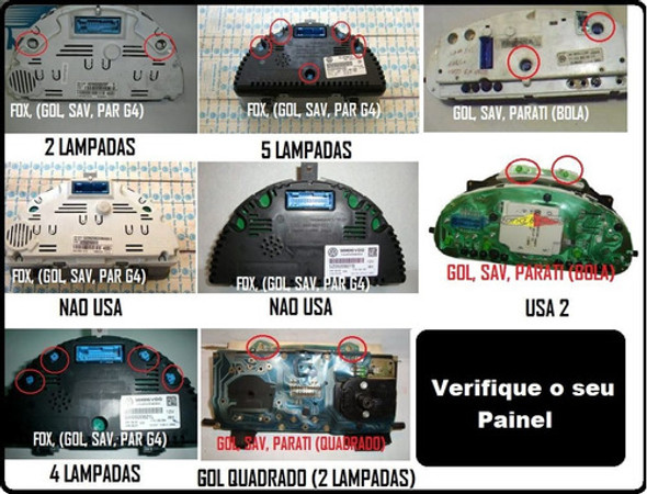 Lâmpada Led Azul Painel Mod B8.5 Painel Corsa, Gol, Uno, Fox 1