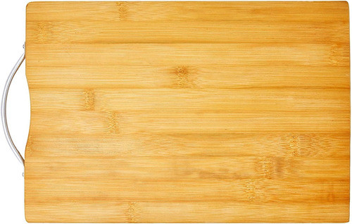 Tábua De Corte Madeira De Bambu Carne Churrasco C/ Alça 32cm 1