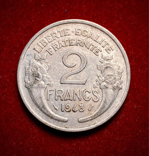 Moneda 2 Francos 1948 Francia Km 886 A Aluminio 0