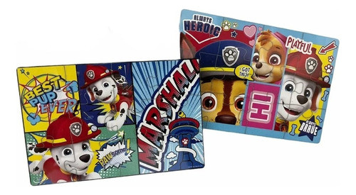 Puzzle Paw Patrol 2 X 12 Piezas Vulcanita 1