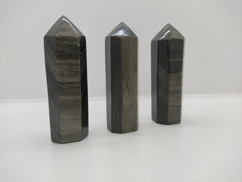Puntas Facetadas Obelisco Obsidiana Dorada - Llama Sagrada - 0