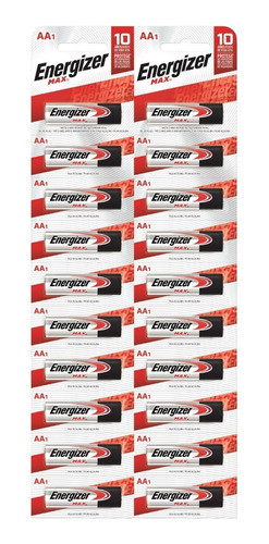 40 X Pilas Alcalinas Aa Energizer Max Blisters San Martin 0