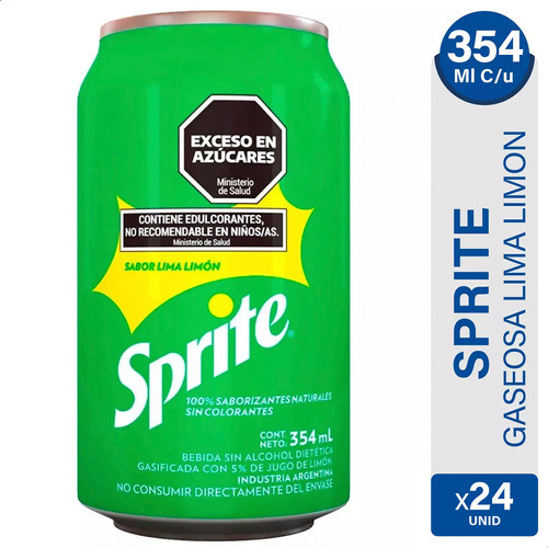 Sprite Lima Limon Lata Gaseosa Original Pack X24 - 01mercado 0