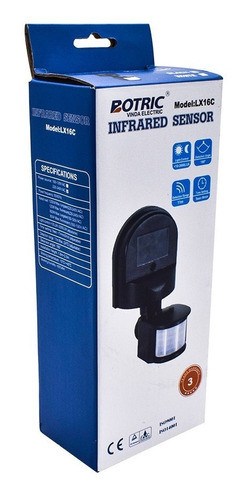 Detector De Movimiento Negro Base Regulable Lh2106 1