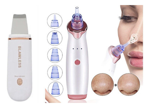 Kit Espátula Ultrasónica + Extractor Puntos  Negros 0