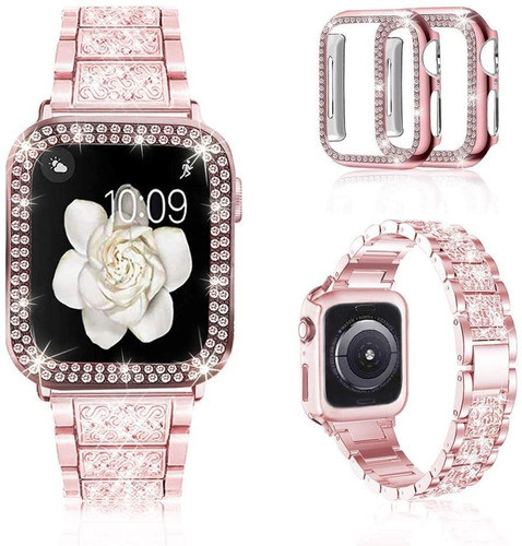 Correa Para Reloj Apple Watch Metálica/diamante, 2 C (sv96) 0