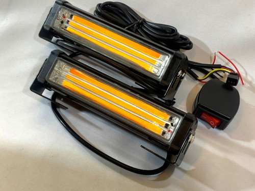 Focos Stroboscopicos Flash Ambar 12v - 16cm .x2 S212 0