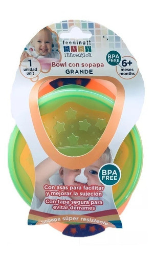 Baby Innovation Bowl Con Sopapa, Asas Y Tapa 6+ Meses 1