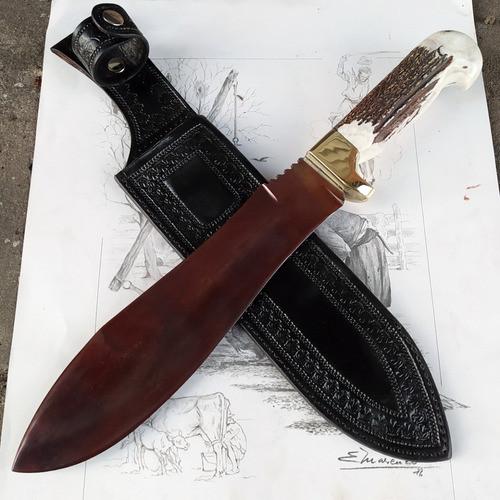 Cuchillo Caceria Tipo Puma Solingen Acero 5160 28,6 Cm Hoja 0